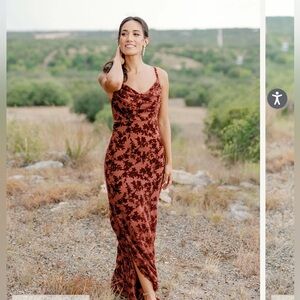 Skye Floral Burnout Velvet Dress Revelry